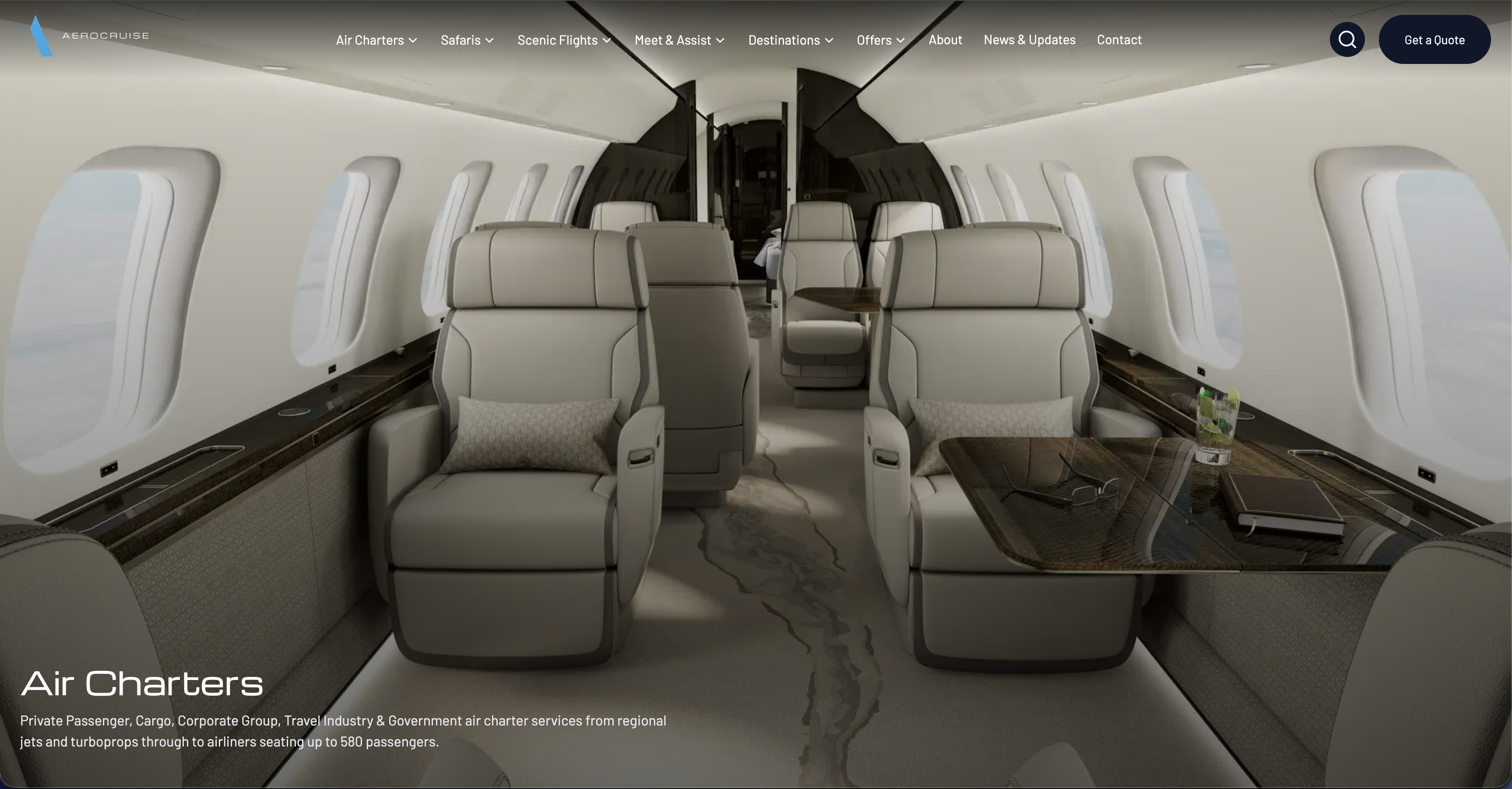 Aerocruise live site preview