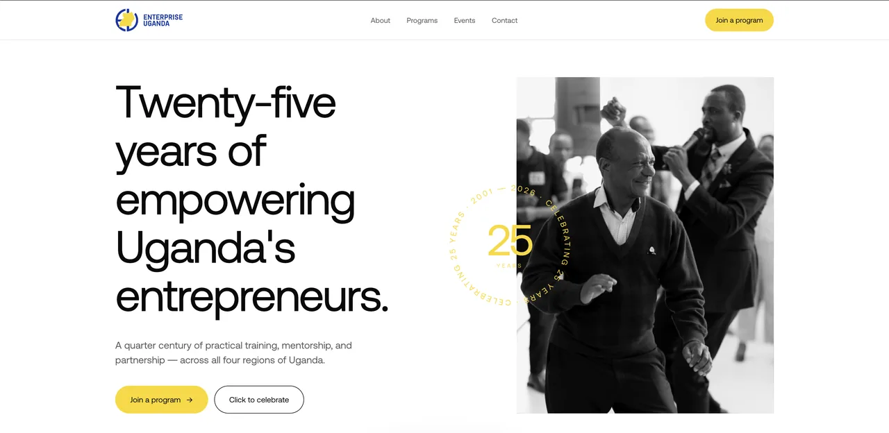 Enterprise Uganda live site preview