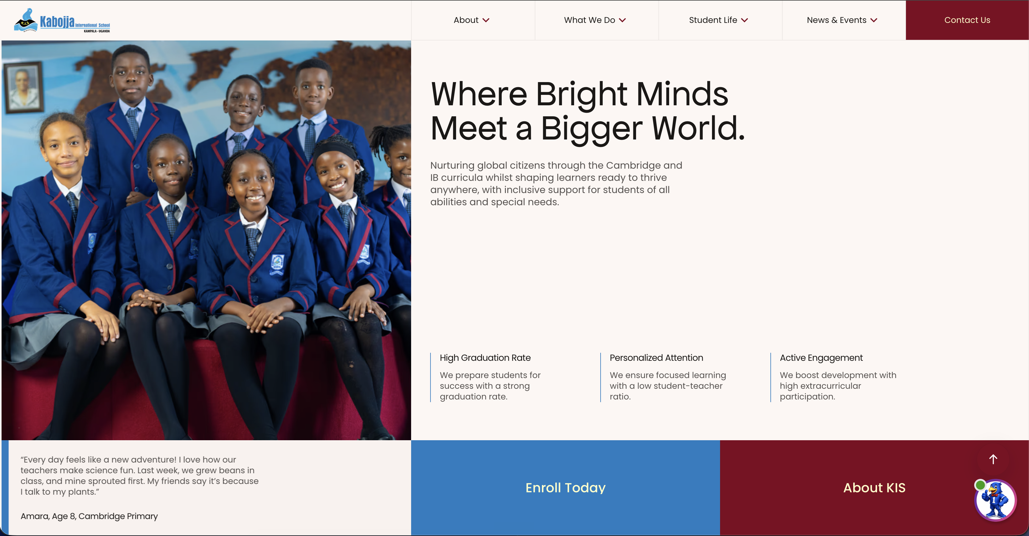 Kabojja International live site preview